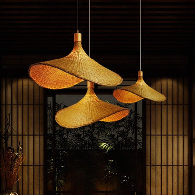 Suspension en Rotin Ondulée 50 cm