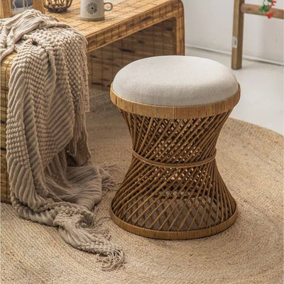 Tabouret Osier de Style Japonais